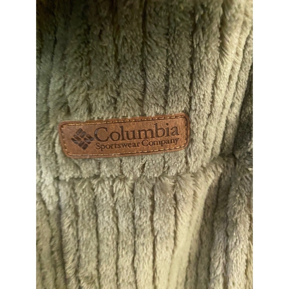 Columbia Fire Side Sherpa Vest Womens Medium Olive Green Full Zip Fleece AL2764 - Picture 4 of 10